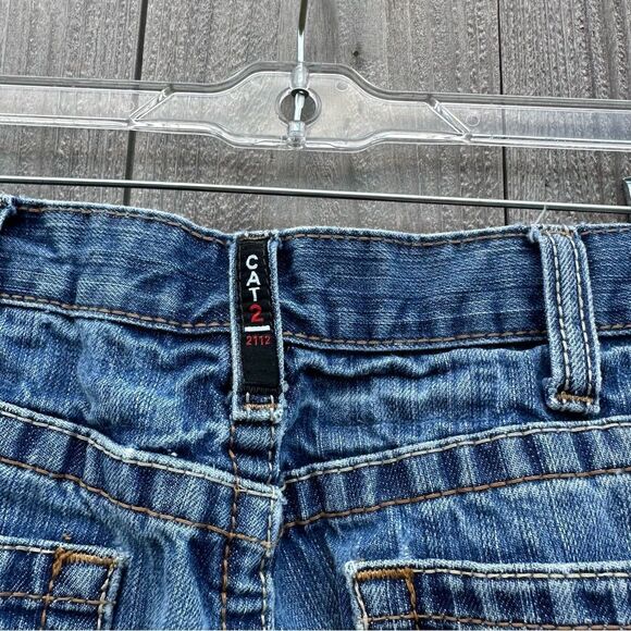 Ariat FR Relaxed Boot Cut Ripped Raw Hem Distressed  Jeans Men Sz 34 X 34 - Picture 6 of 11